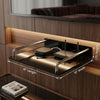Wall Mount Acrylic Router Shelf, Black | Premium Acrylic, WiFi Router & Set Top Box Stand, Universal Wall Hanging Bracket