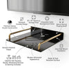 Wall Mount Acrylic Router Shelf, Black | Premium Acrylic, WiFi Router & Set Top Box Stand, Universal Wall Hanging Bracket