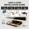 Wall Mount Acrylic Router Shelf, Black | Premium Acrylic, WiFi Router & Set Top Box Stand, Universal Wall Hanging Bracket